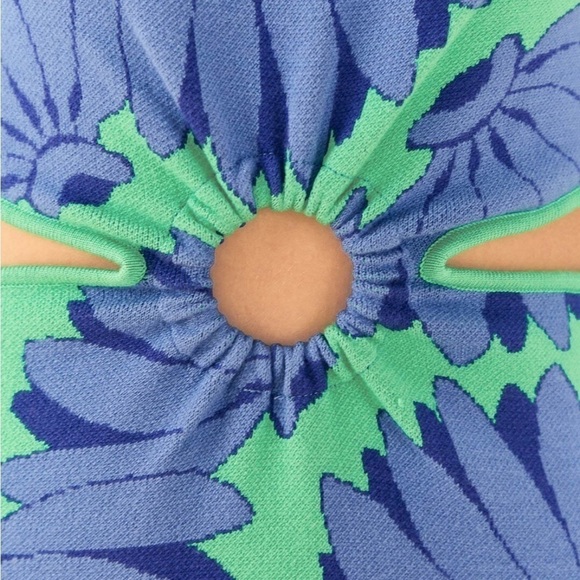 Farm‎ Rio Green Copacabana Mini Knit Dress - Picture 5 of 12